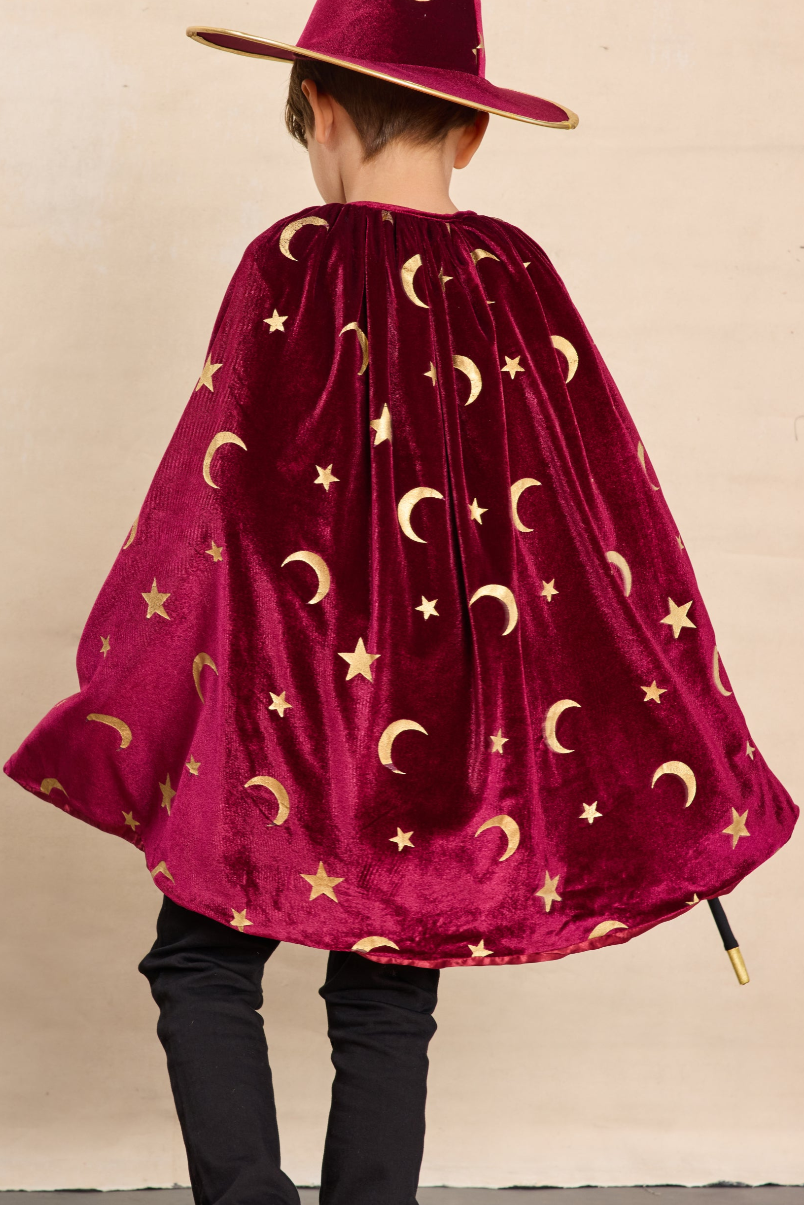 Burgundy Magician Cape for Kids