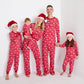 Kids Holiday Red Deer Footed Onesie Pajamas