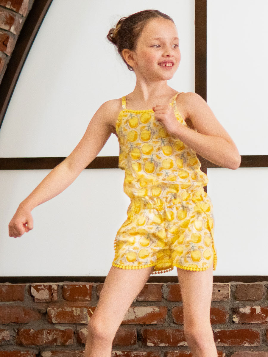 Novia Lemonade Romper for Girls