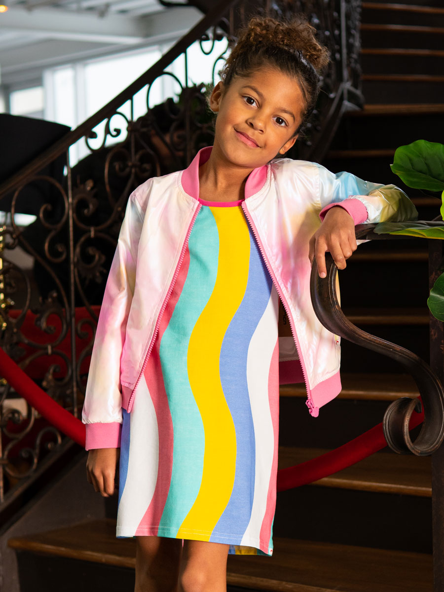 Sol Wavy Multicolor Stripe Dress