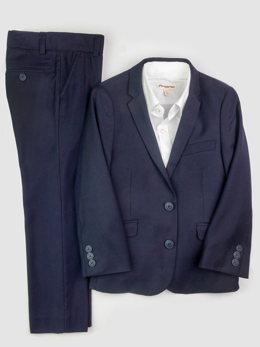 Boys Navy Blue Two-Piece Mod Suit