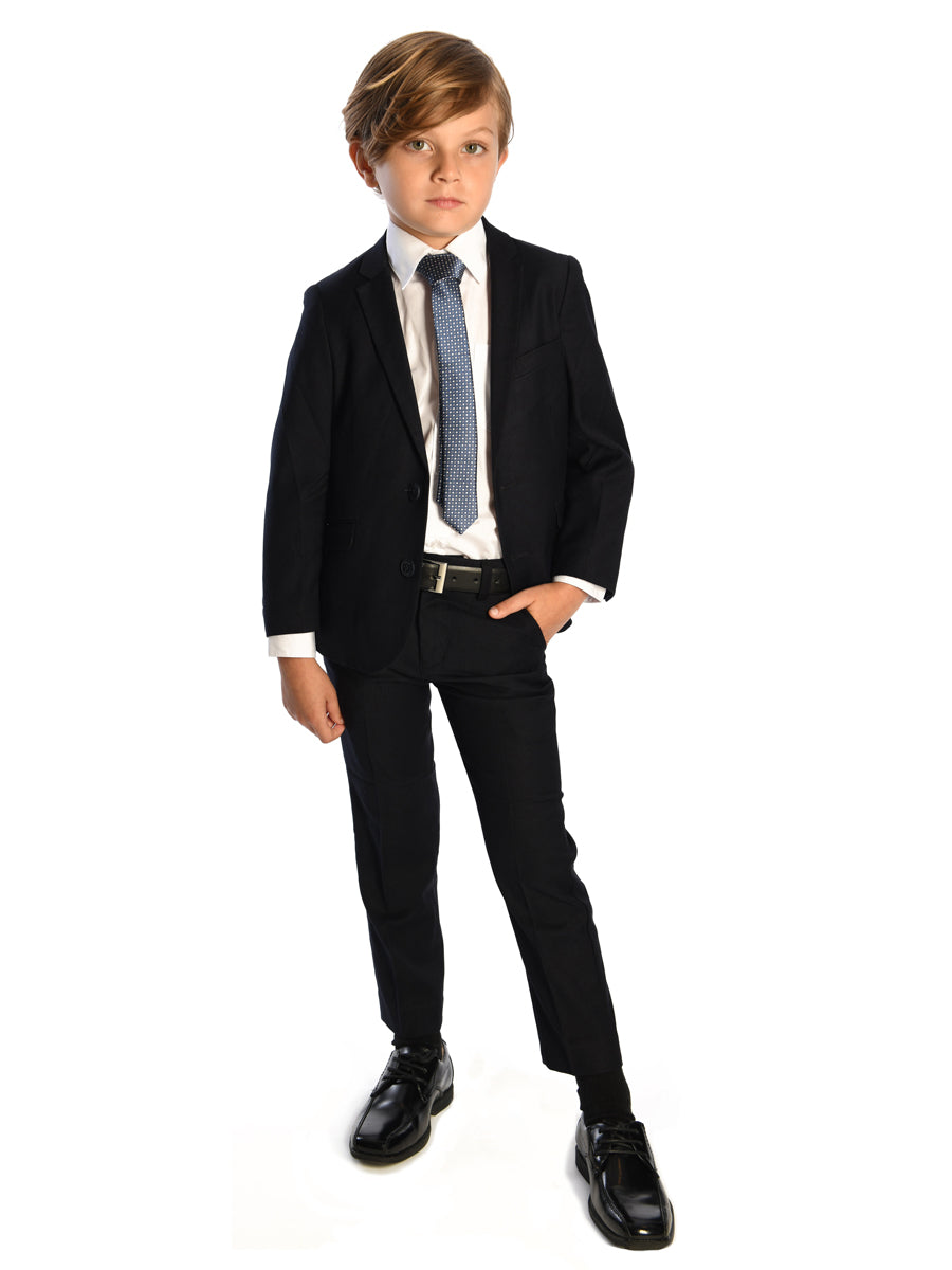 Boys Navy Blue Two-Piece Mod Suit