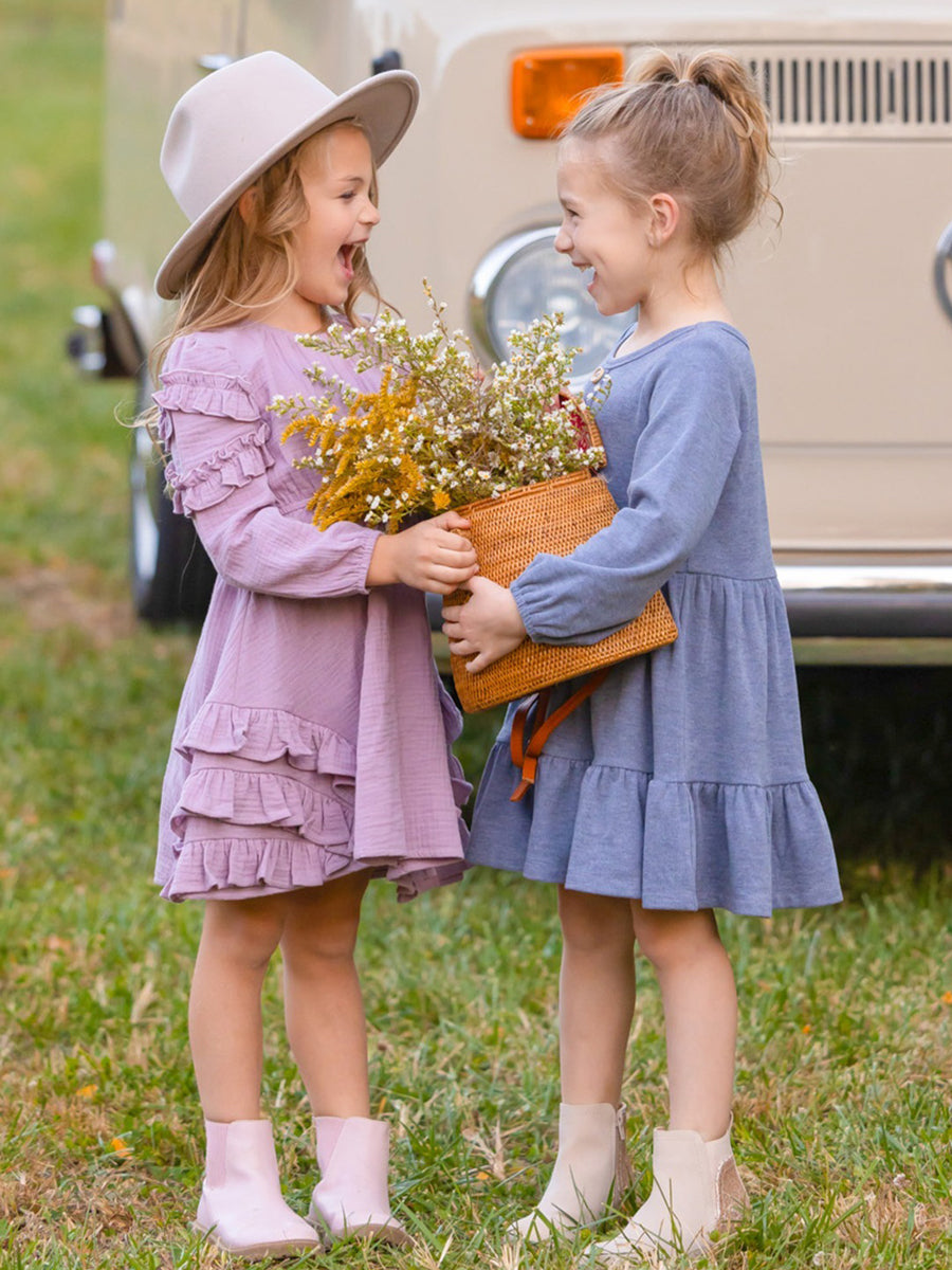 Betsy Blue Sweater Knit Dress