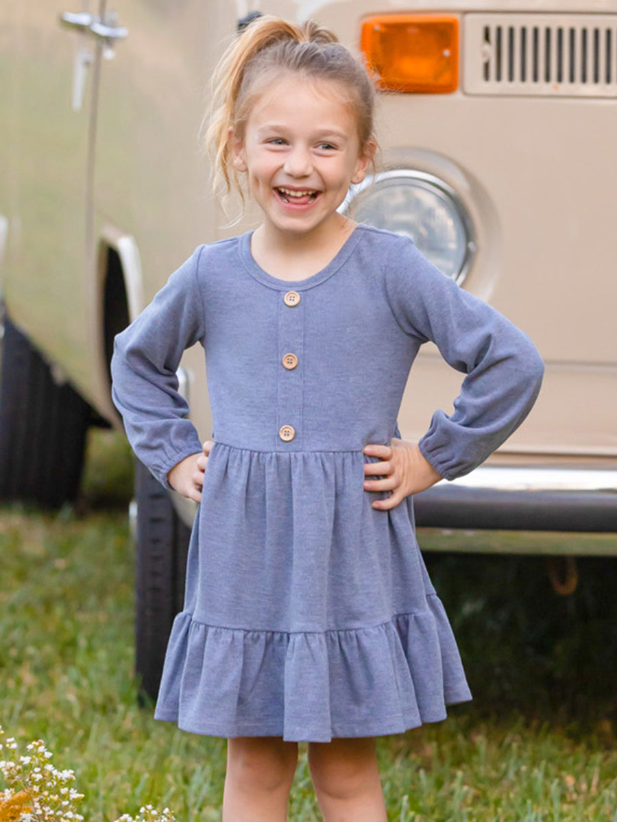 Betsy Blue Sweater Knit Dress