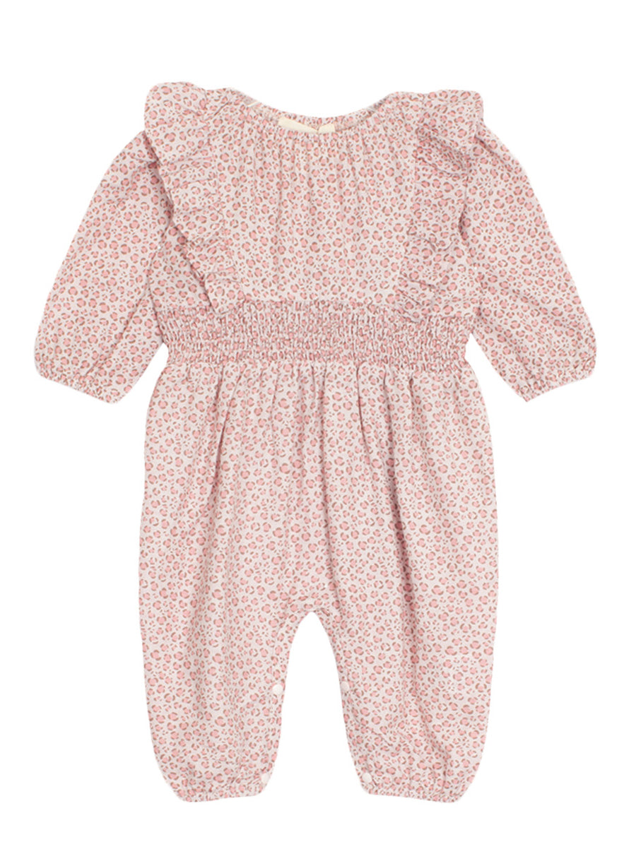 Dashing Leopard Pink Rayon Romper