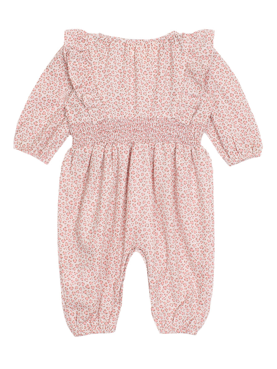 Dashing Leopard Pink Rayon Romper