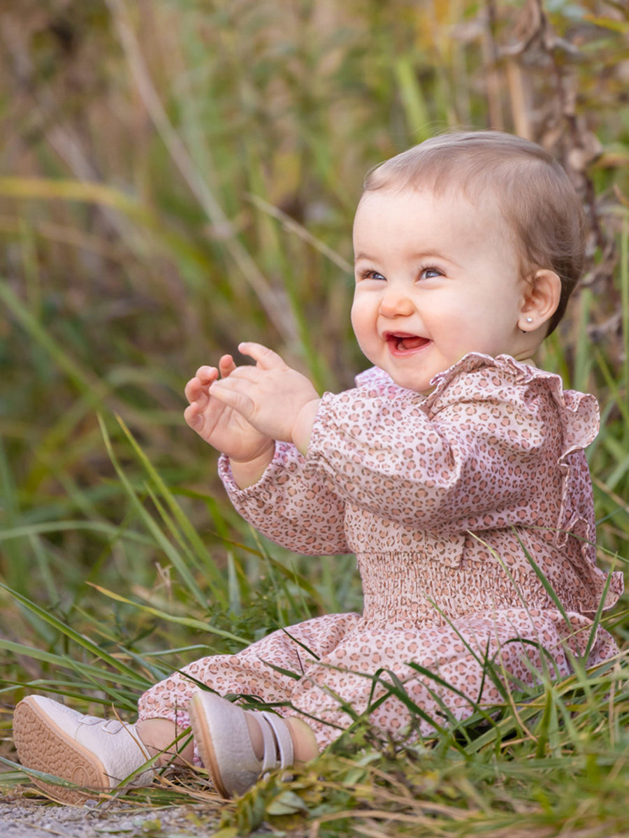 Dashing Leopard Pink Rayon Romper