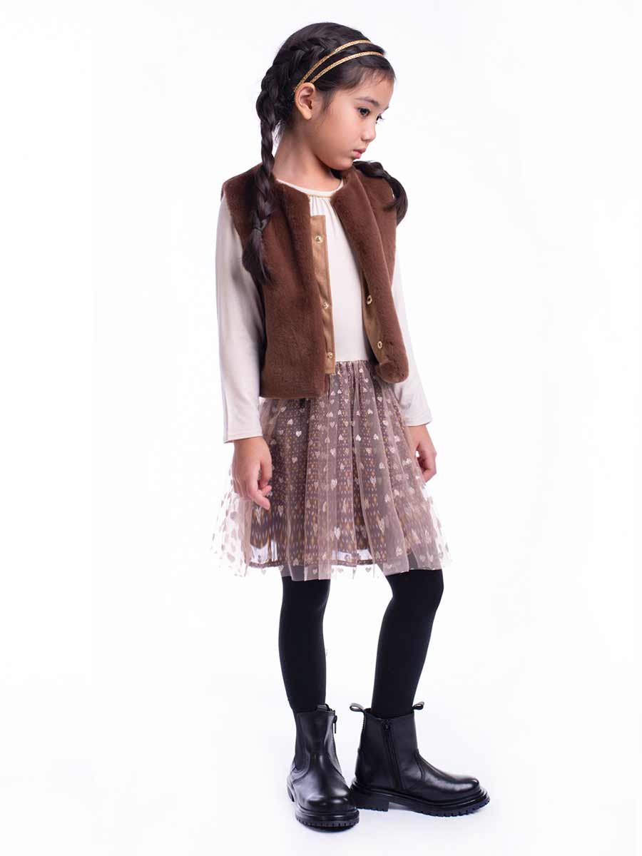 Oak Faux Fur Vest