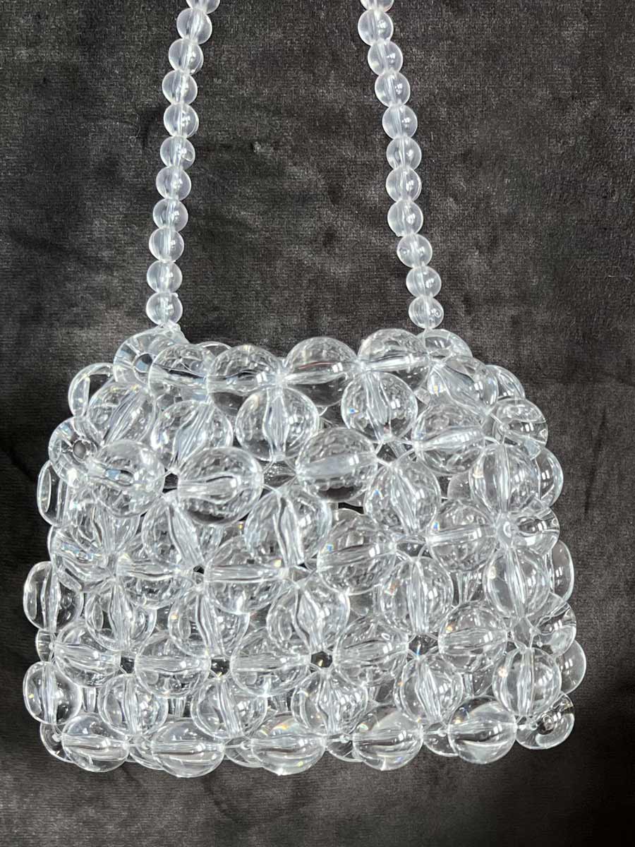 Faux Pearls Bag – Crystal