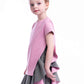 Double Knit Pink And Grey Ruffle Dress - Tulip