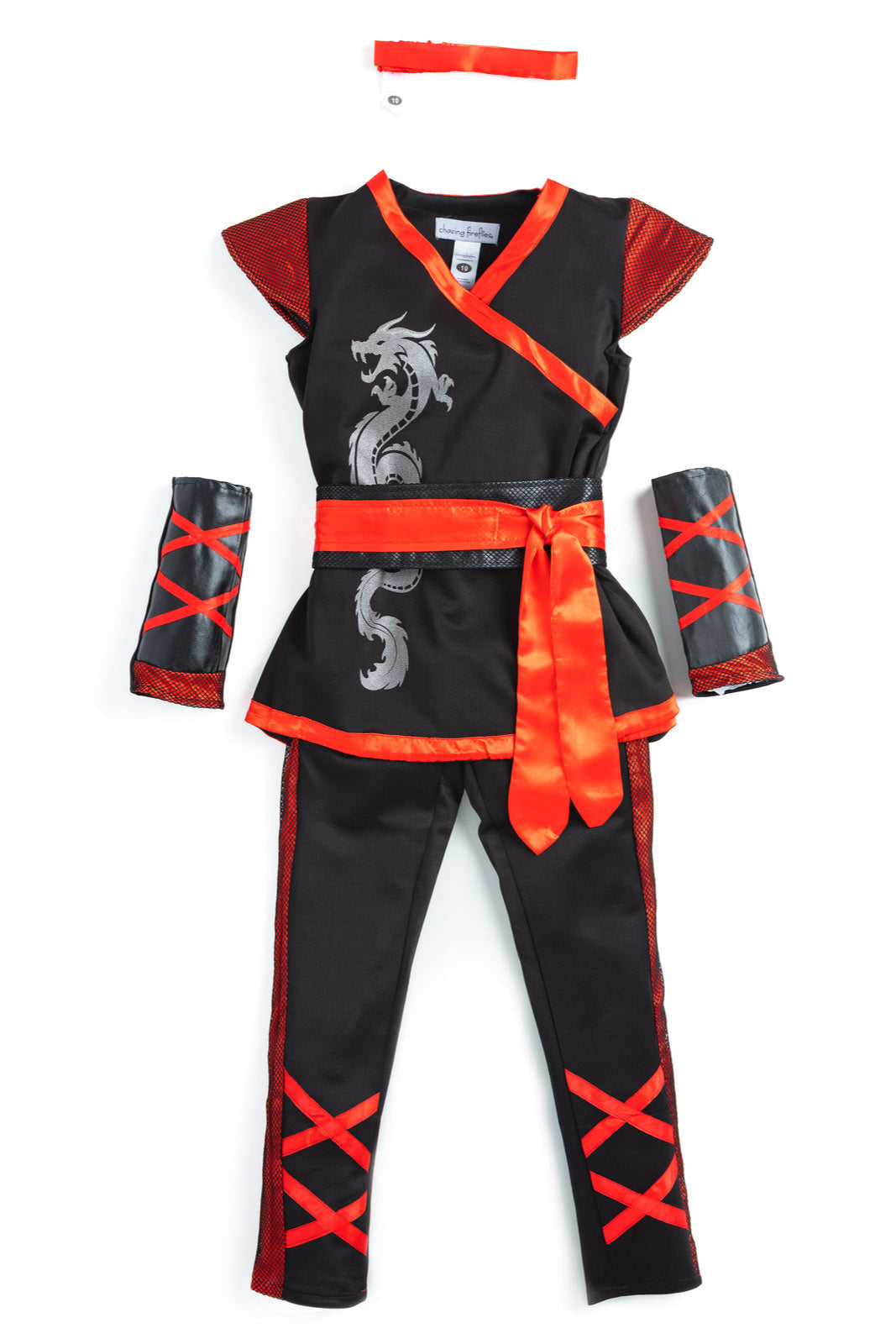 Red Ninja Costume For Girls - Chasing Fireflies