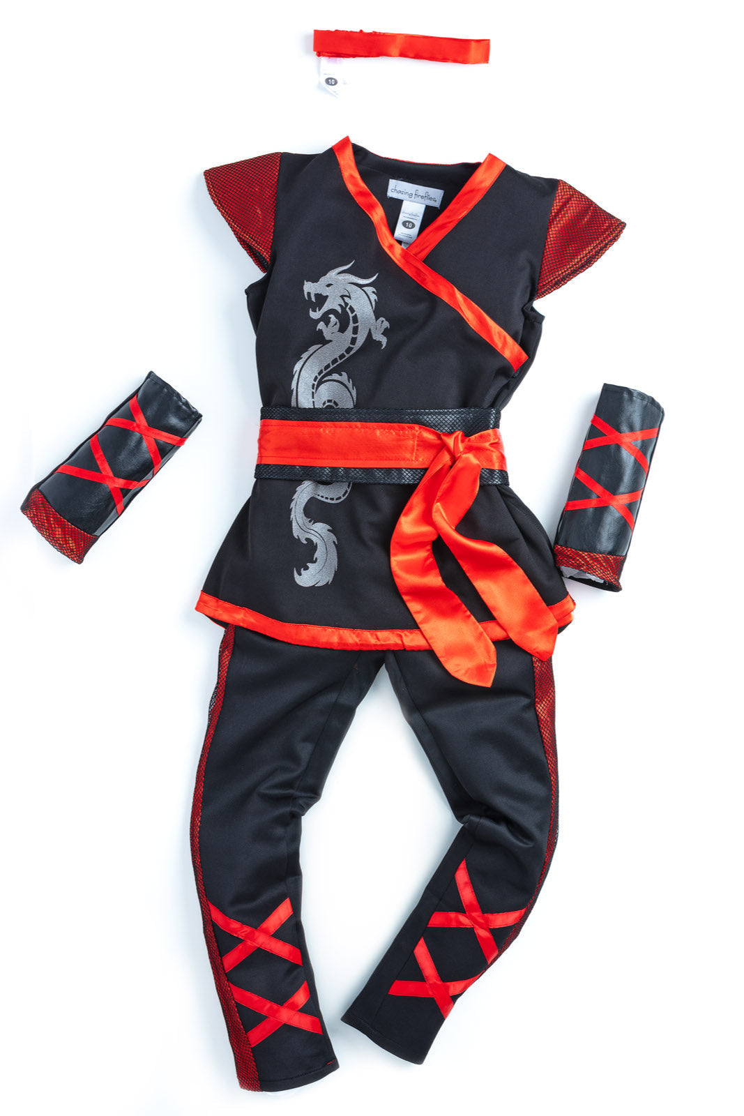 Red Ninja Costume For Girls - Chasing Fireflies