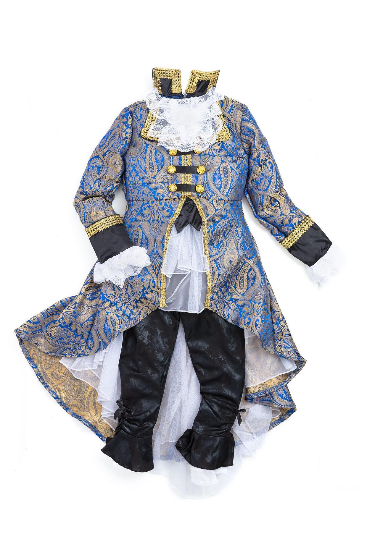 Pirate Blue Brocade Costume for Girls - Chasing Fireflies