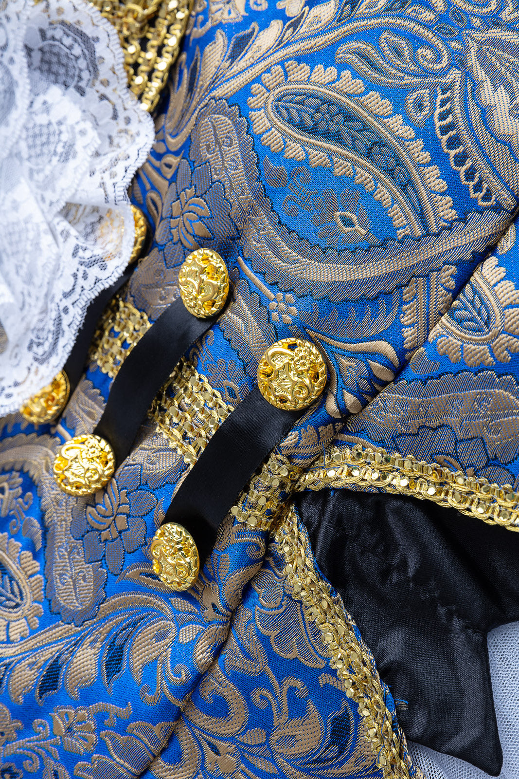 Pirate Blue Brocade Costume for Girls - Chasing Fireflies