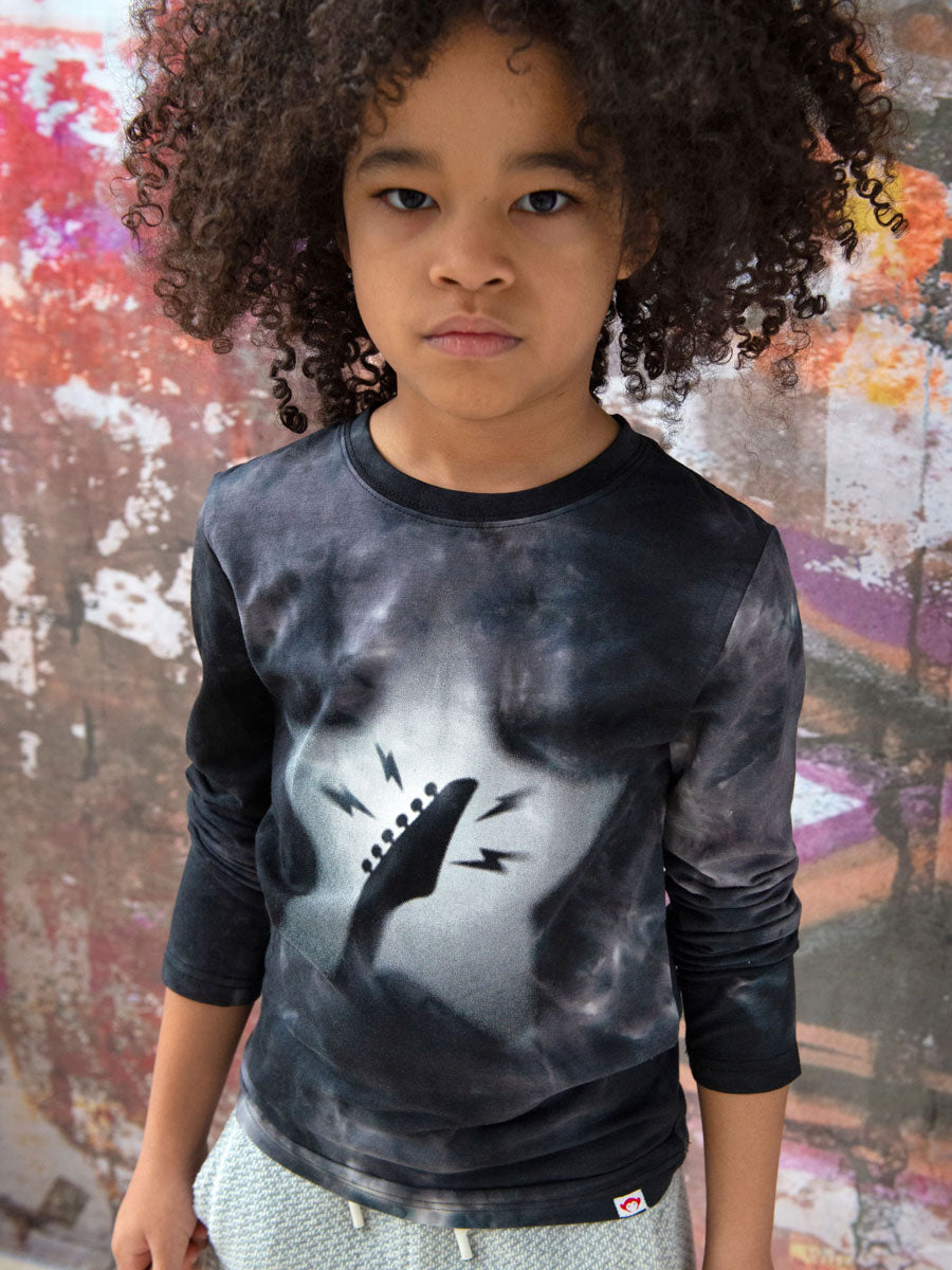 Boys Rock Out Black Tie Dye T-Shirt