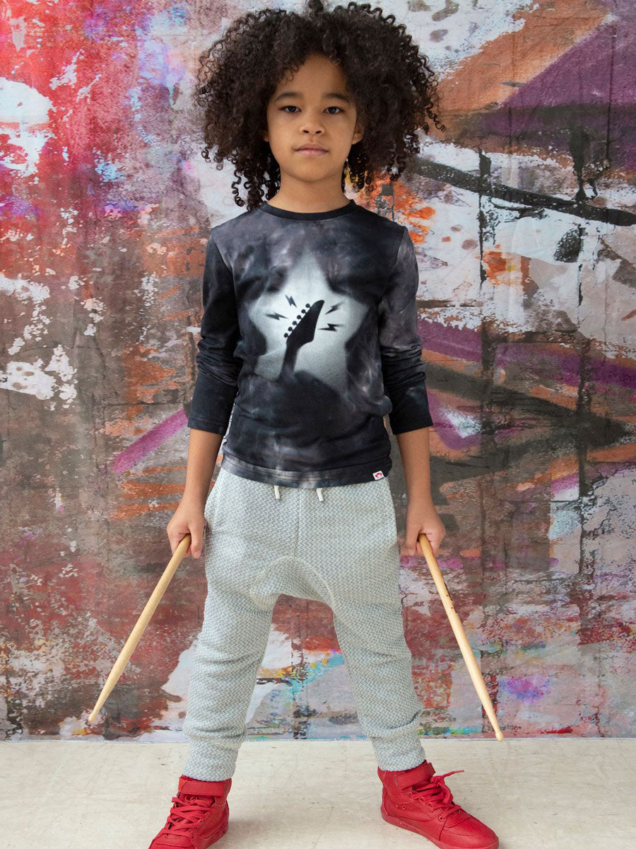 Boys AJ Grey Herringbone Sweats