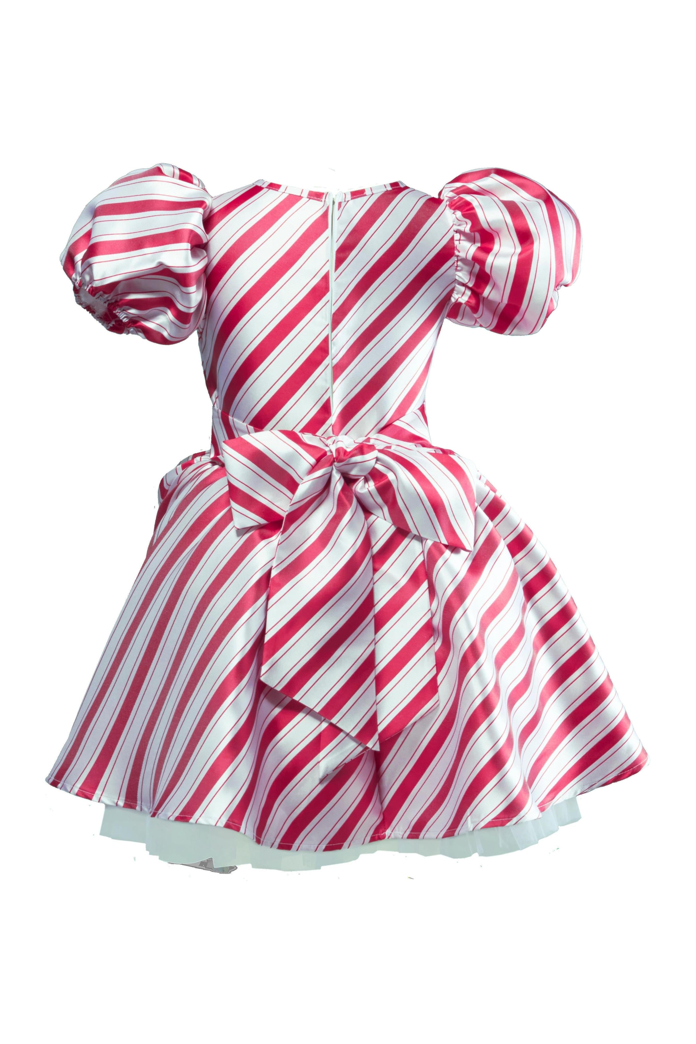 Holiday Candy Cane Dress and Hairbow Set