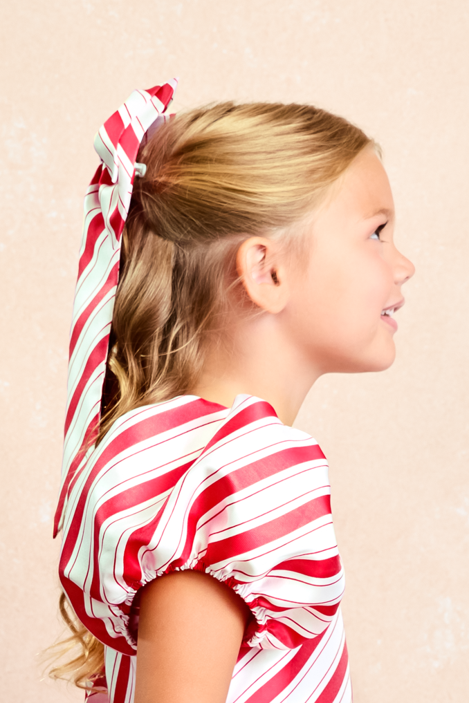 Holiday Candy Cane Hairbow for Girls