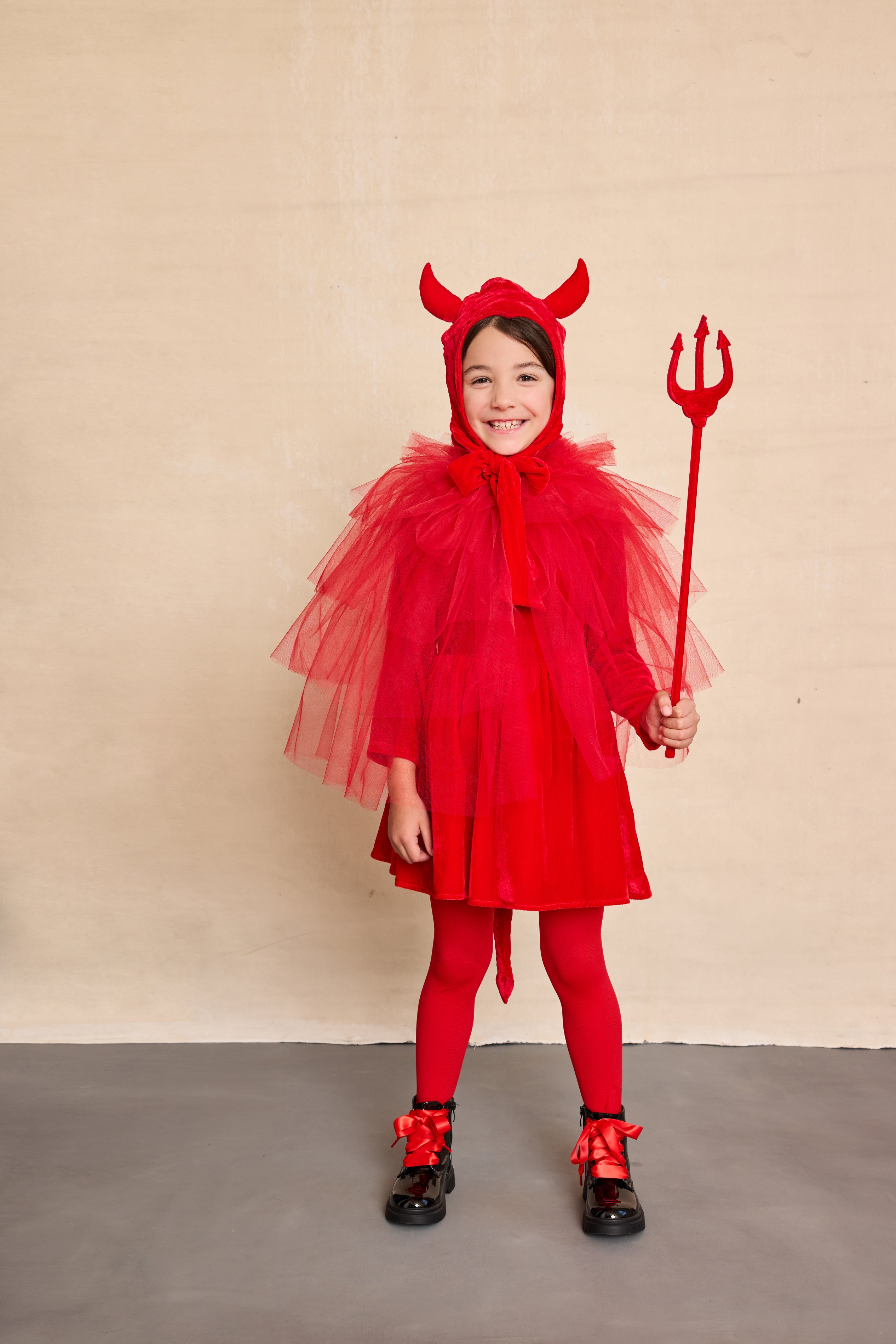 Kids Vintage Devil Costume Set-Chasing Fireflies