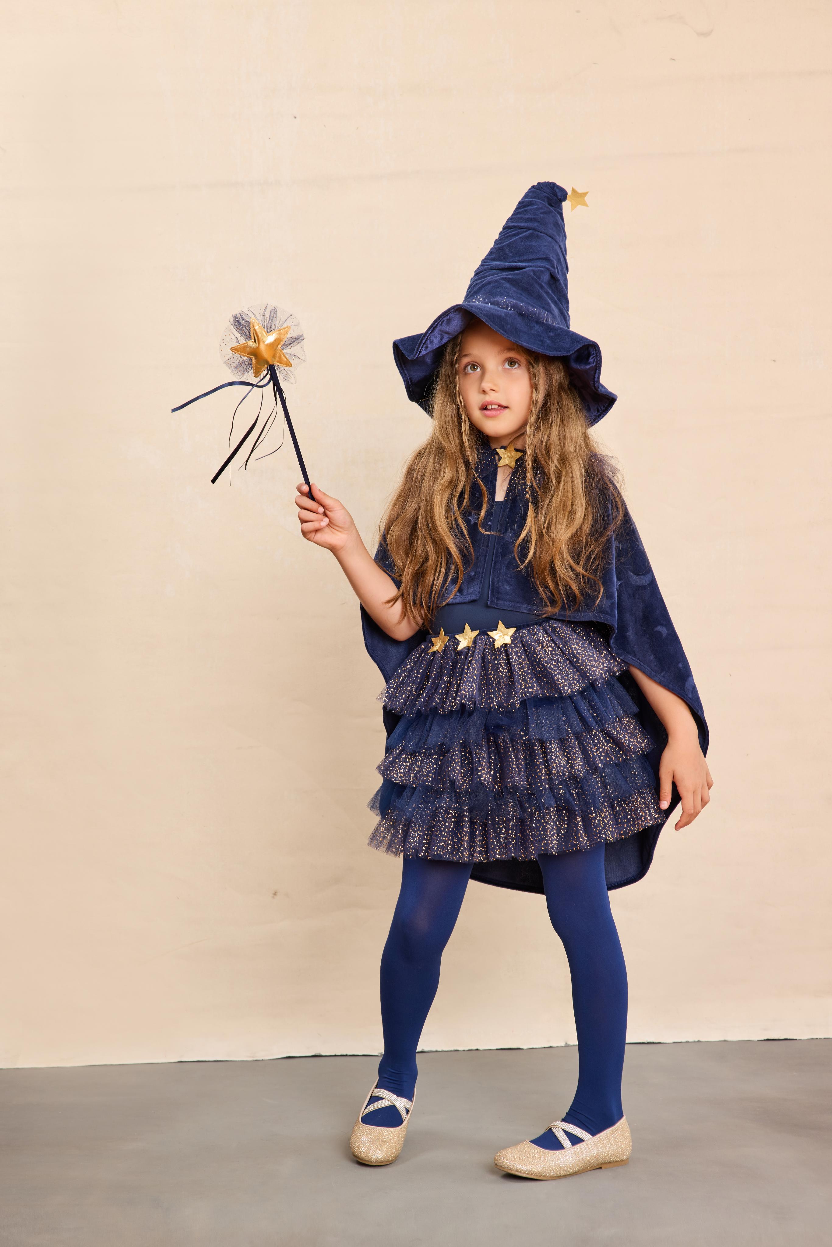 Navy Wizard Costume Set for Girls-Chasing Fireflies