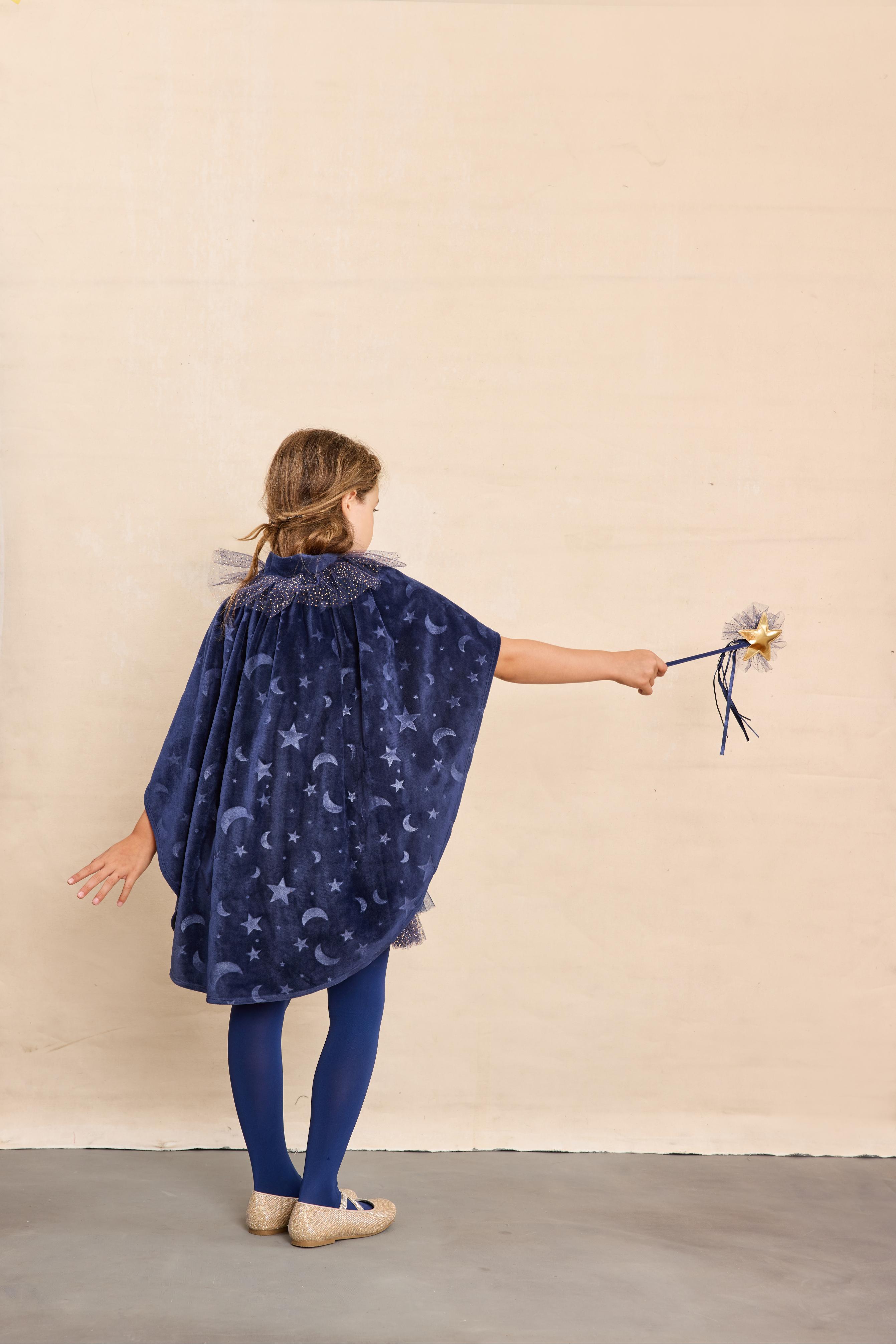 Navy Wizard Costume Set for Girls-Chasing Fireflies