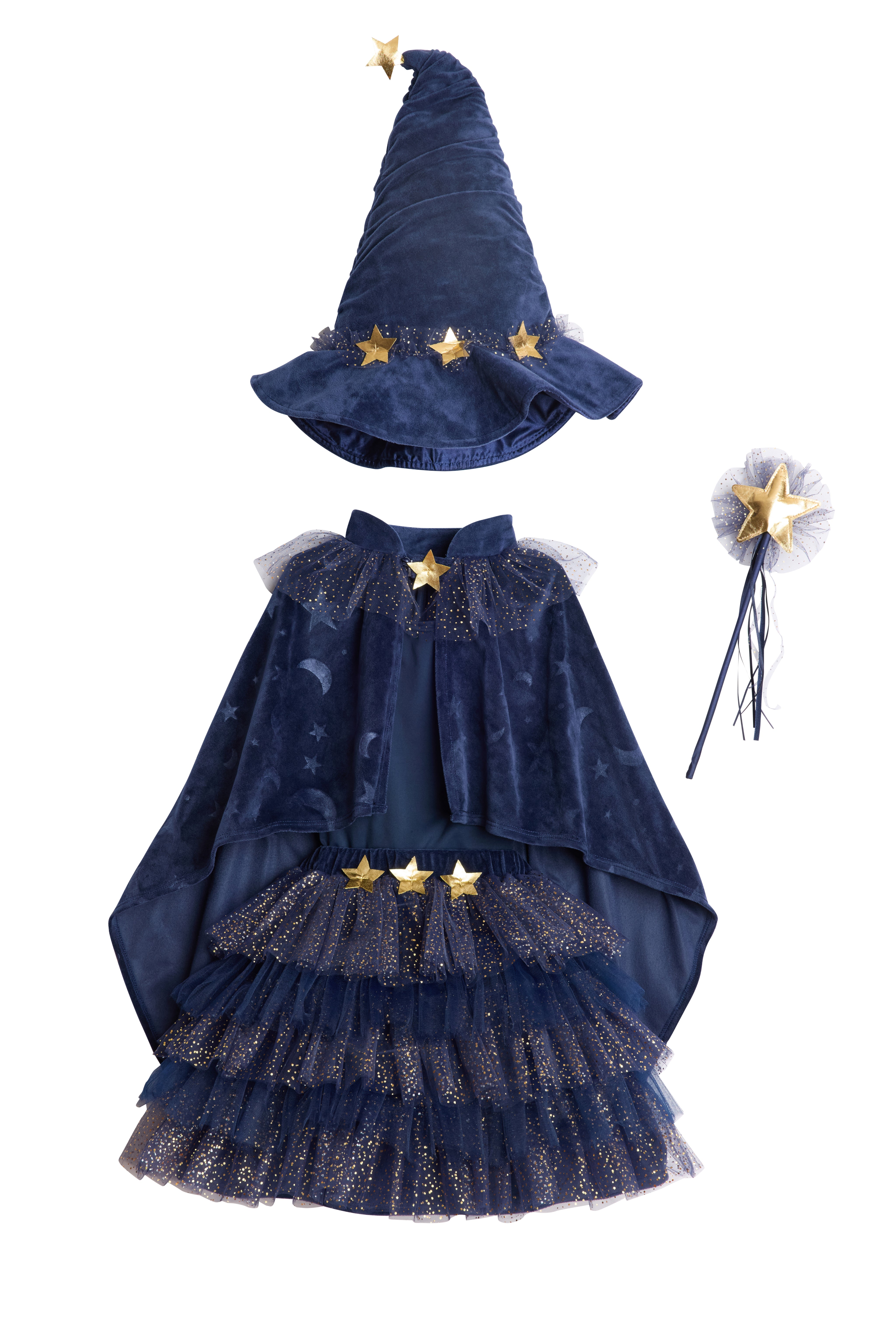 Navy Wizard Costume Set for Girls-Chasing Fireflies