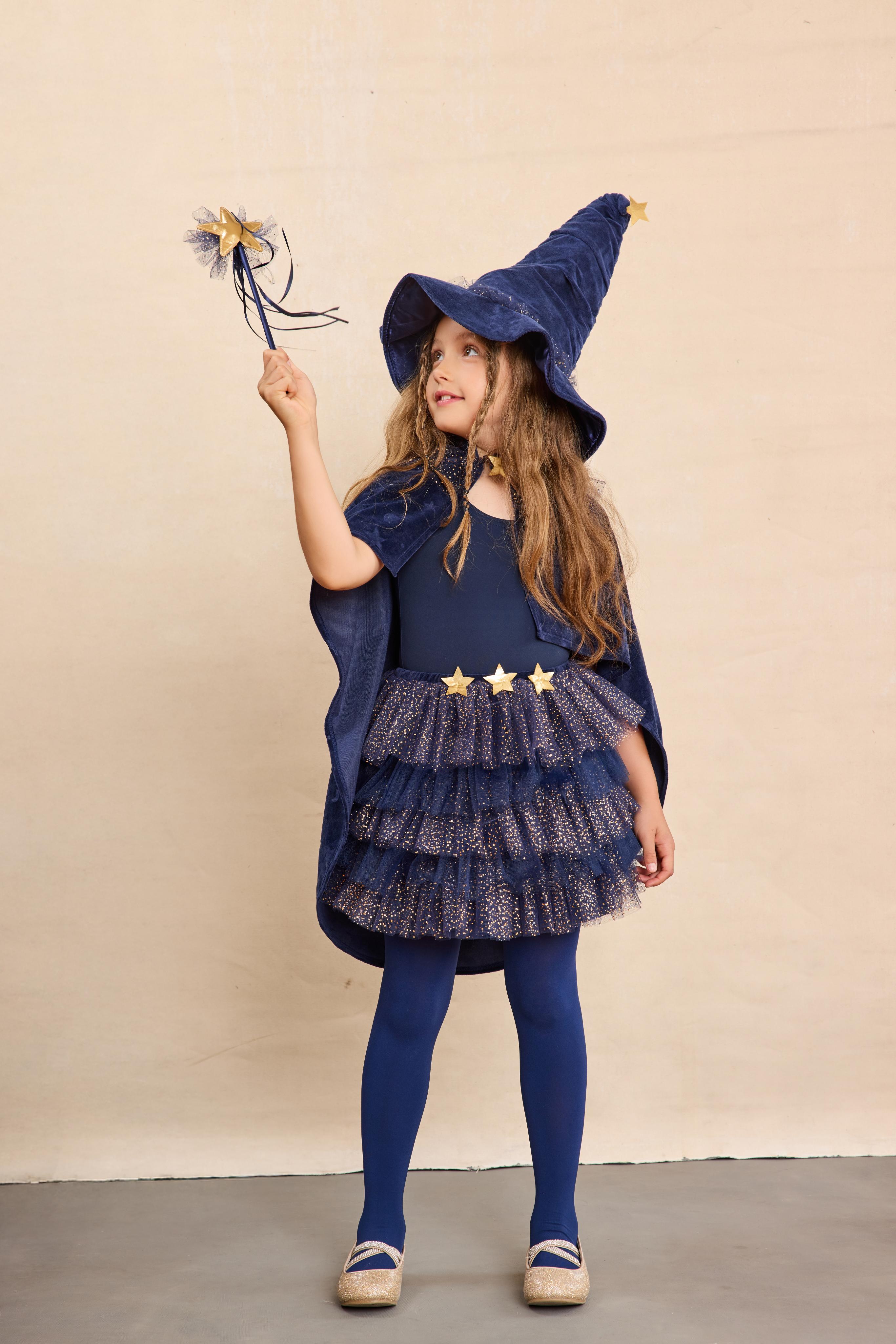 Navy Wizard Costume Set for Girls-Chasing Fireflies