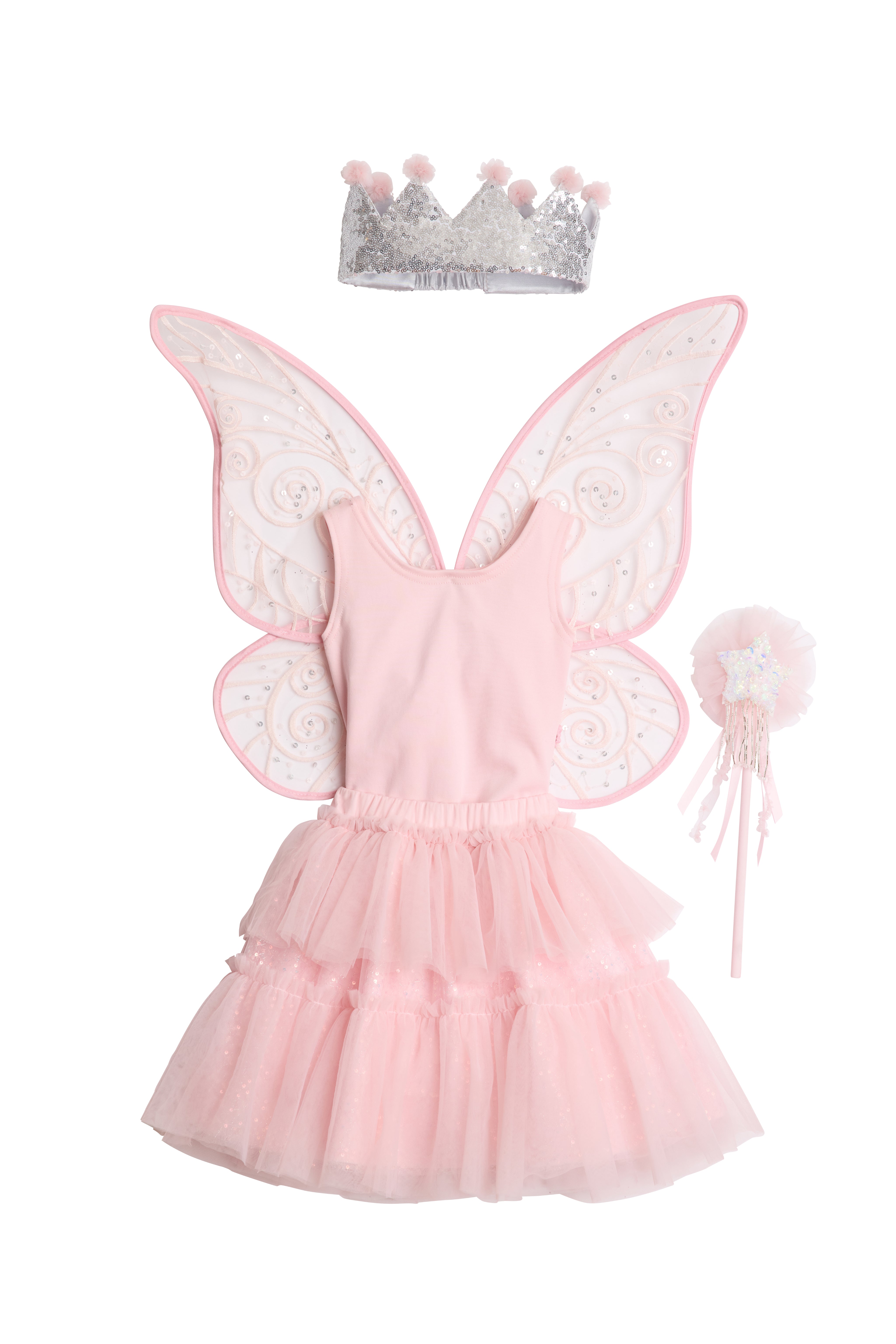 Pink Princess Fairy Costume Set for Girls-Chasing Fireflies