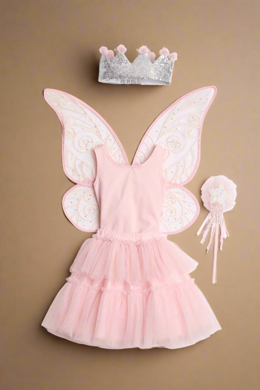 Pink Princess Fairy Costume Set for Girls-Chasing Fireflies