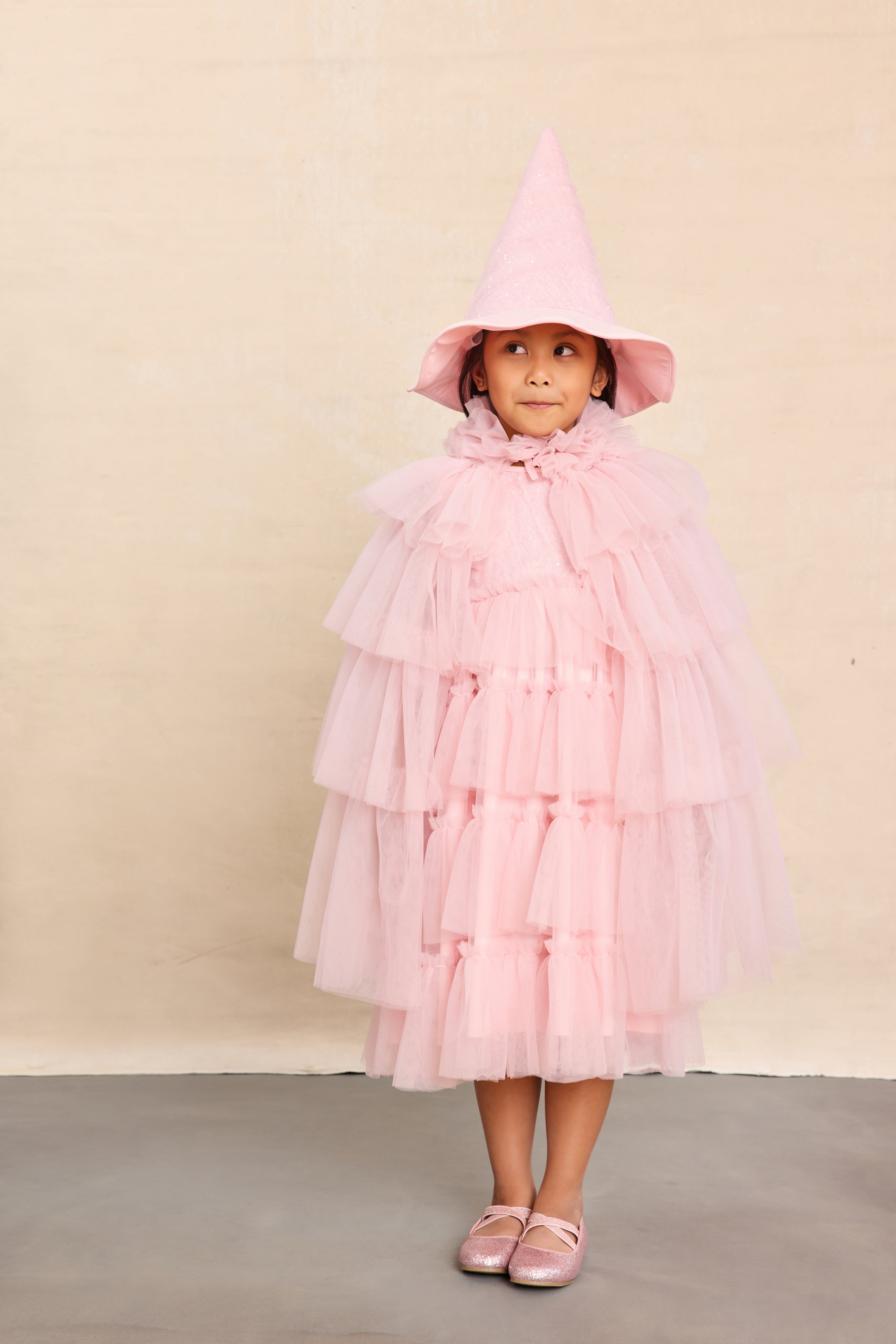 Pink Witch Cape For Girls - Chasing Fireflies
