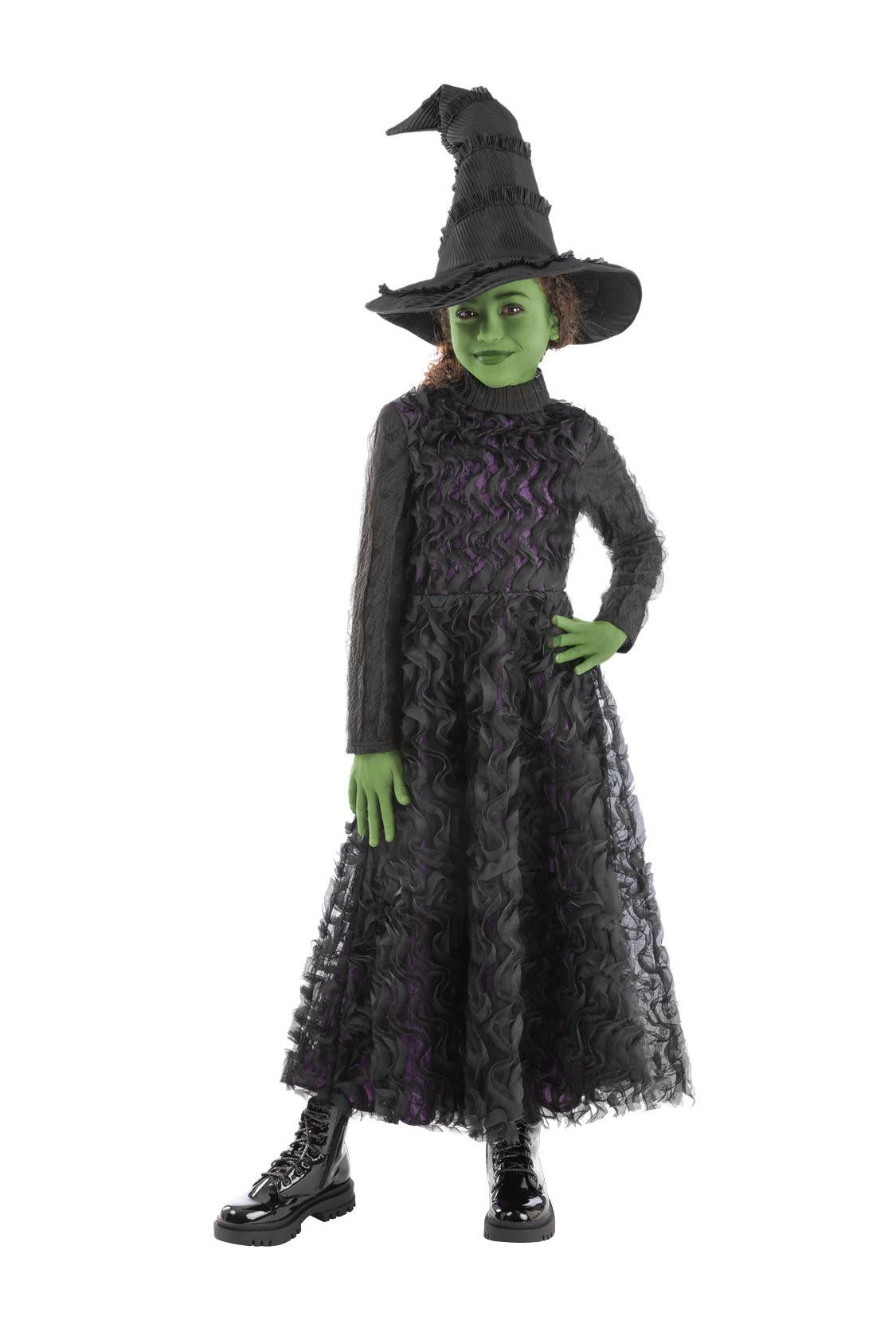 Wicked Deluxe Elphaba Girls Costume-Chasing Fireflies