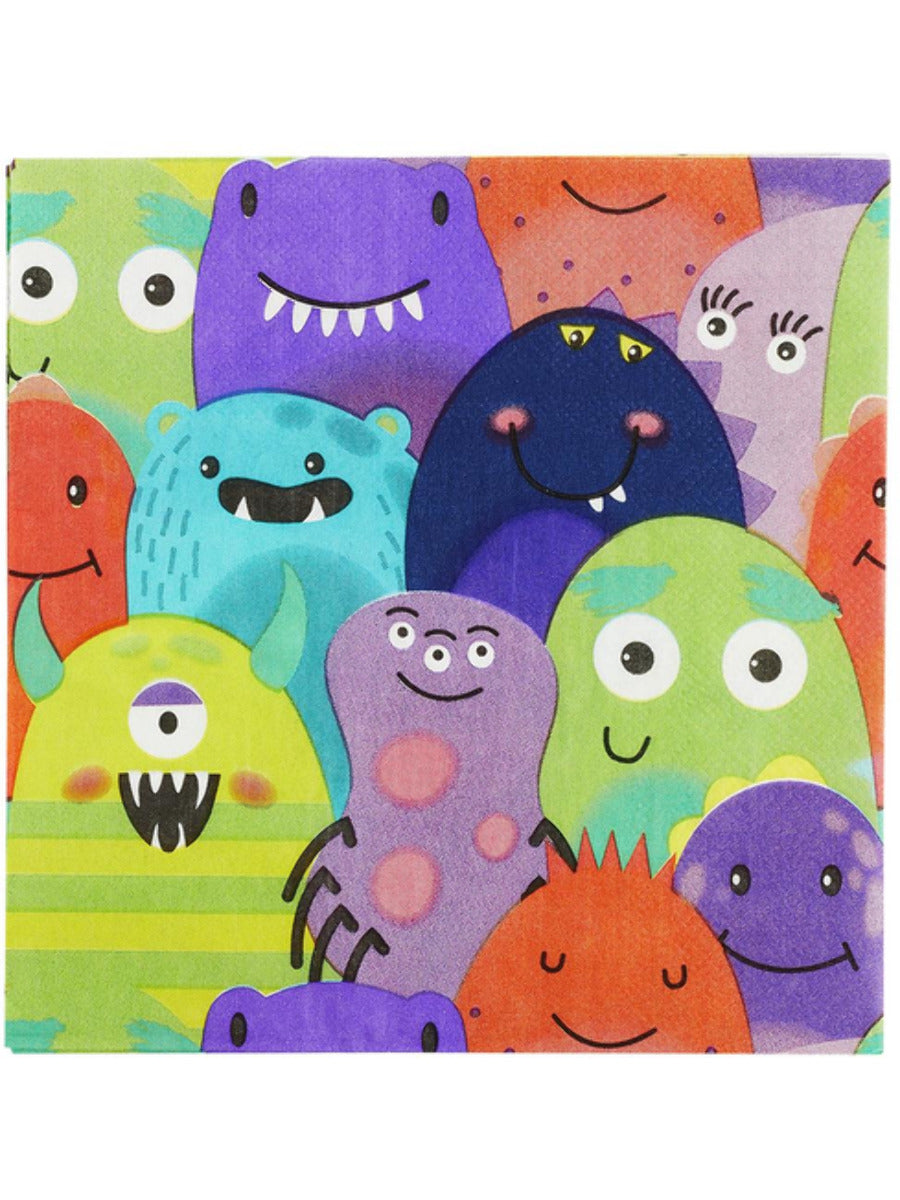 Halloween Tableware, Monster Napkins x8