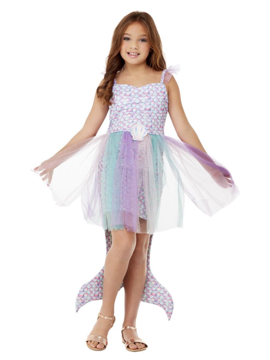 Girls Seashell Mermaid Costume Alt1