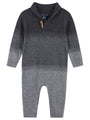 Boys Grey Ombre Toggle Romper and Booties