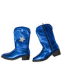 Kids Blue Metallic Cowboy Boots