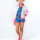 Girls Colorful Bomber Jacket