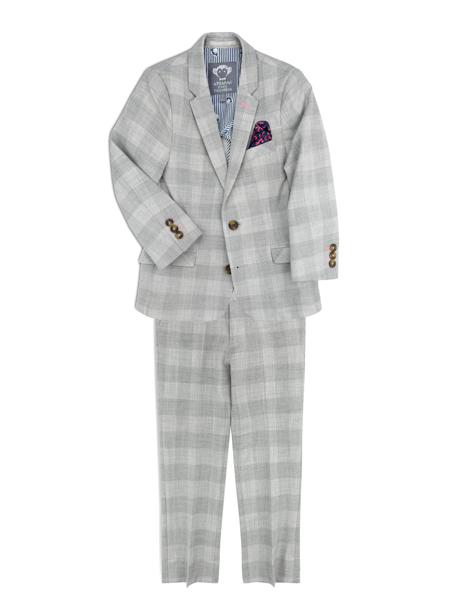 London Check Two Piece Stretch Mod Suit for Boys