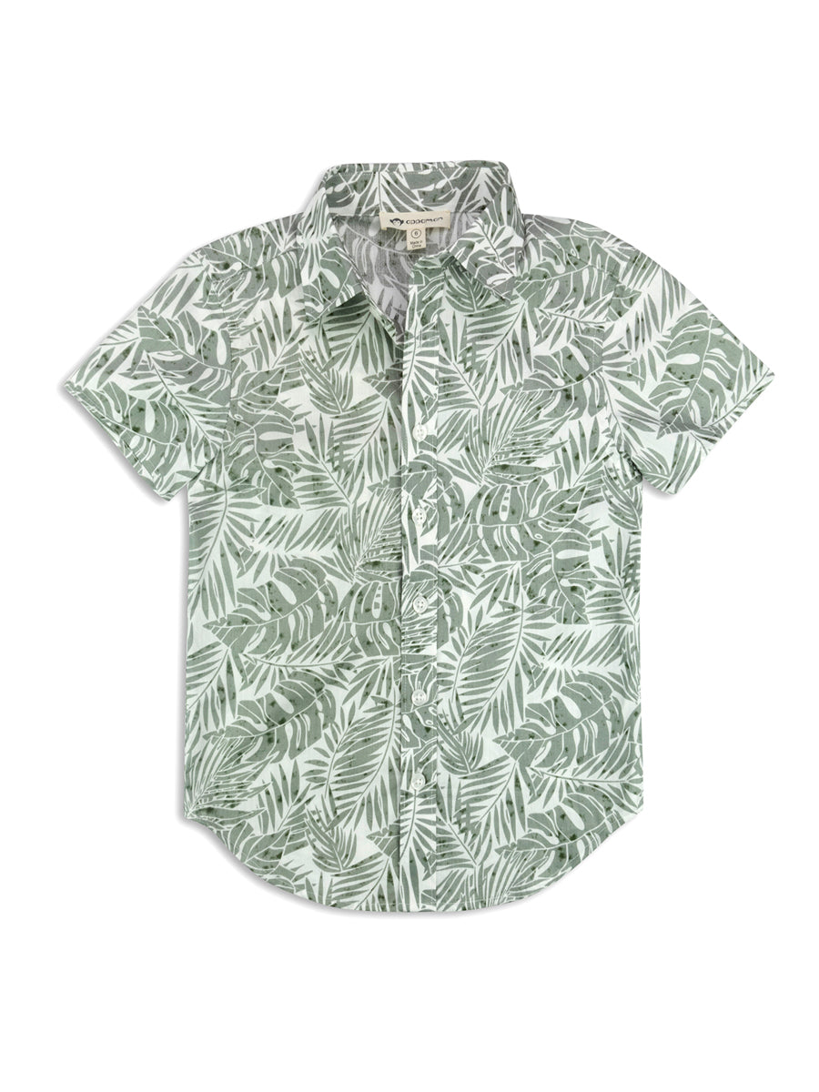 Boys Sage Palm Day Party Shirt