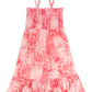 Madison Coral Pineapple Summer Dress