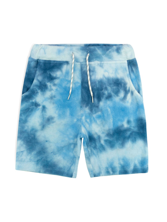 Boys Blue Tie-dye Preston Sweat Shorts