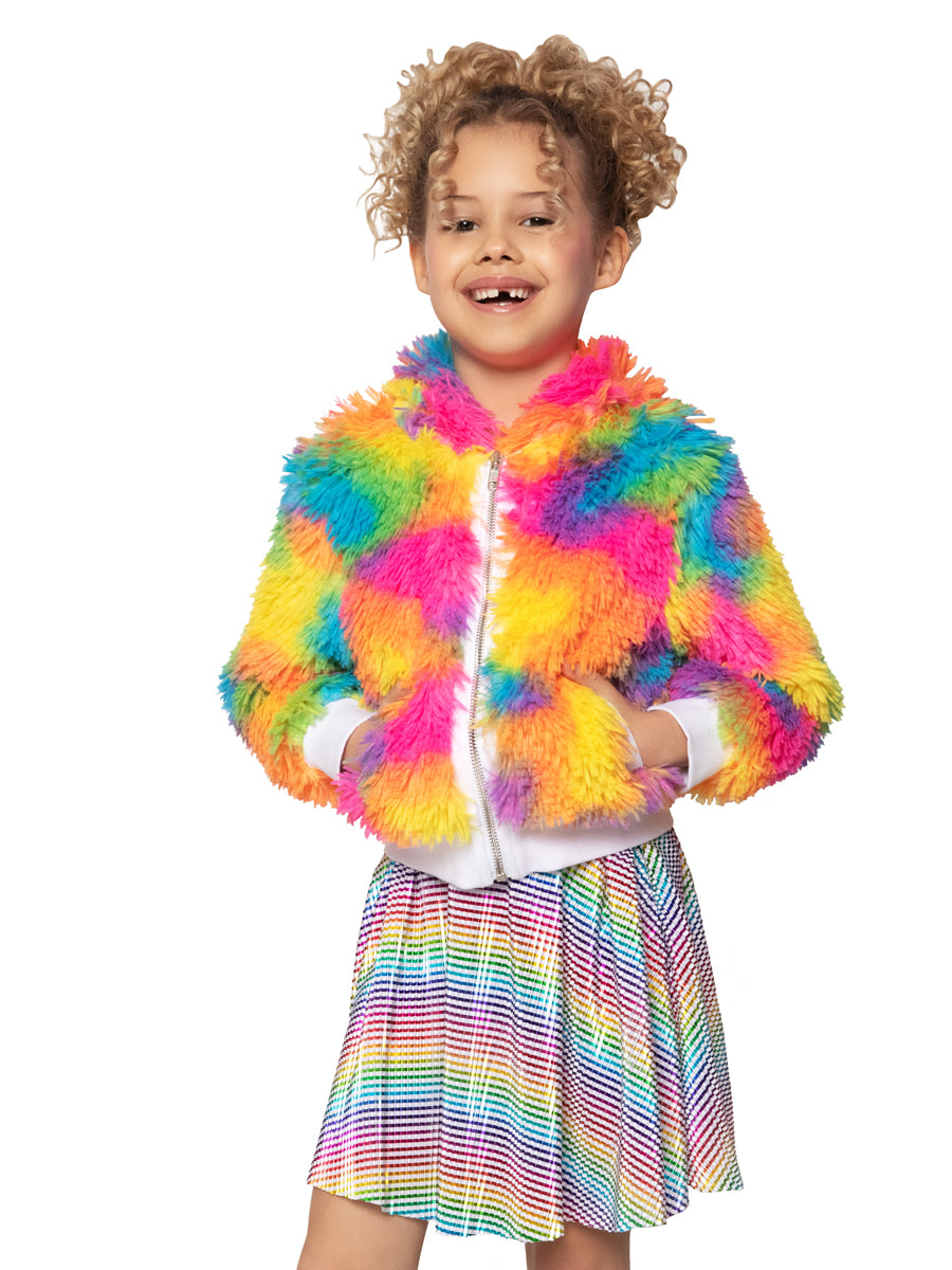 Multi-Color Shag Jacket – Chasing Fireflies
