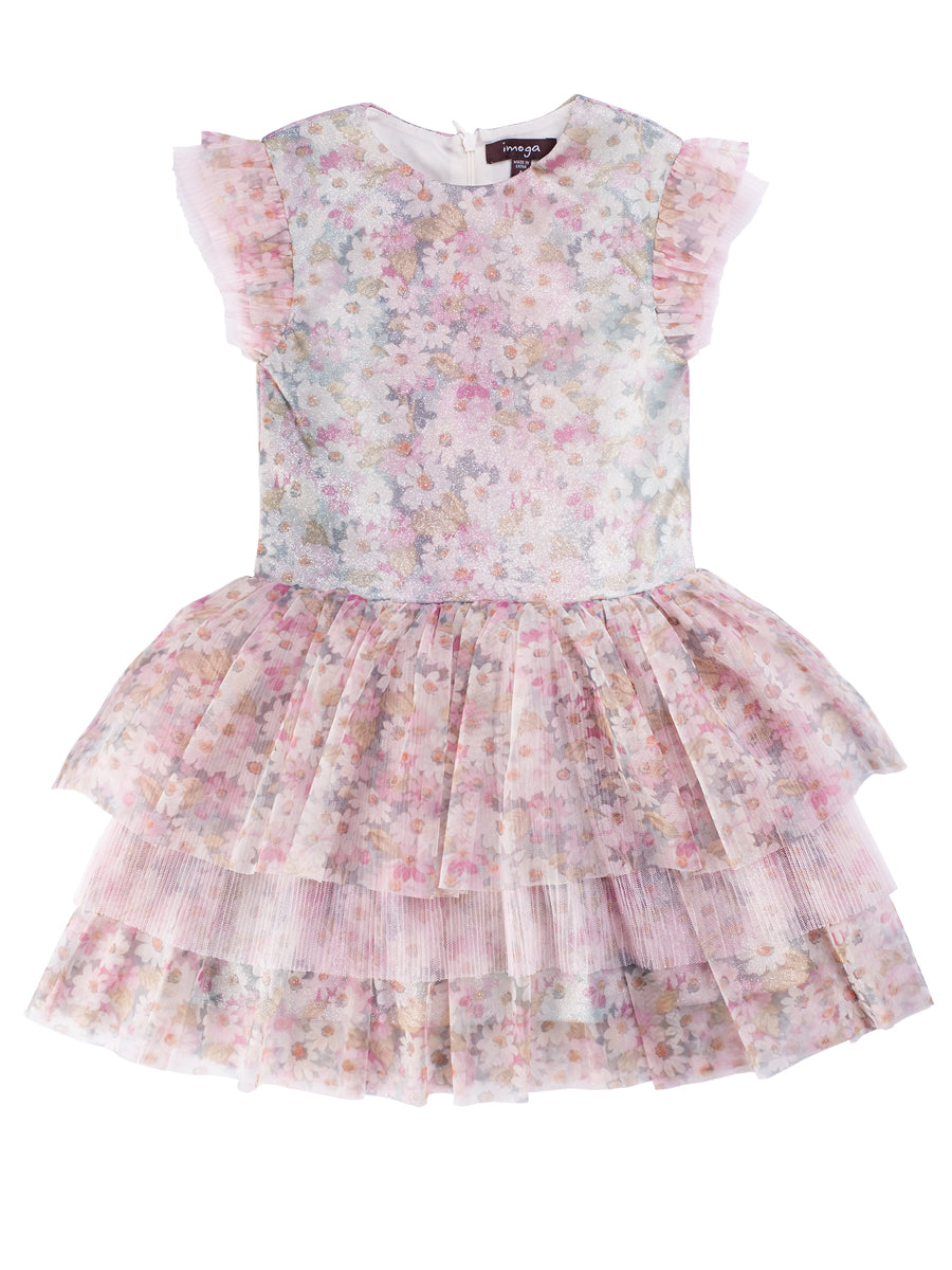 Monroe Floral Print Pastel Dress