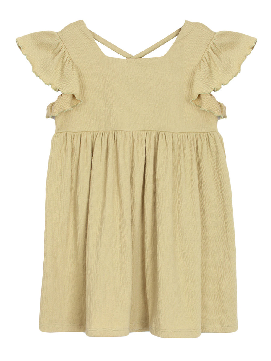 Matcha Jersey Ruffle Summer Dress
