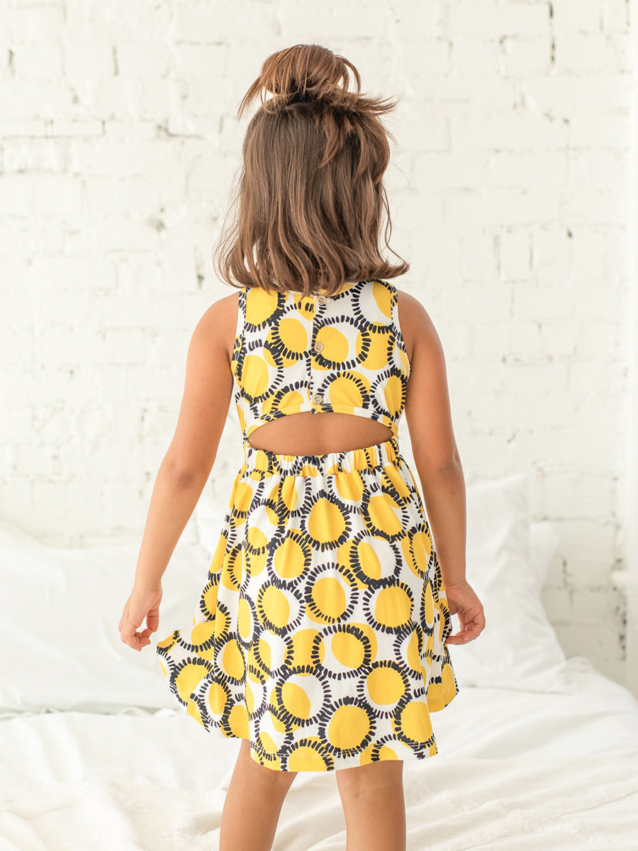 Main Squeeze Yellow Print Dress