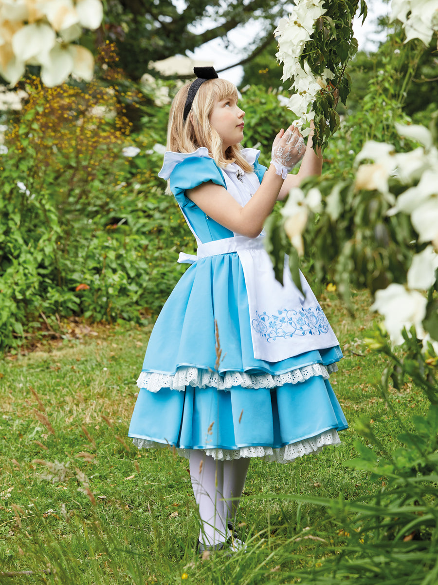 Alice in Wonderland Premium Costume for Girls, Size 7/8