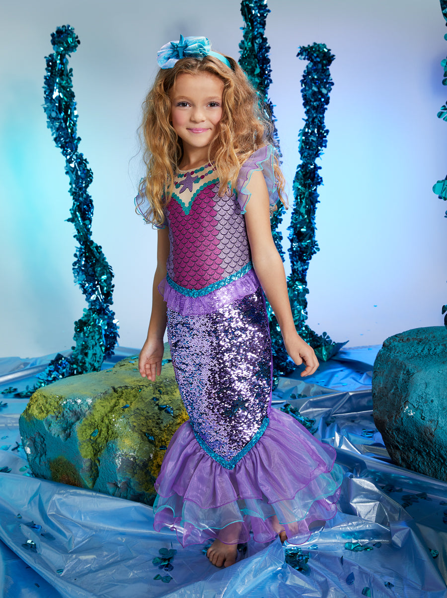 Sequin Mermaid Costume for Girls, Size 4