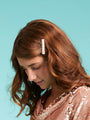 White Opal & Light Gold Linear Bobby Hair Pin