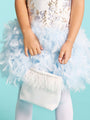 Satin Purse with Feathers and Crystals