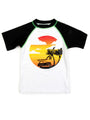Tropical Sunset Rash Guard T-shirt for Boys