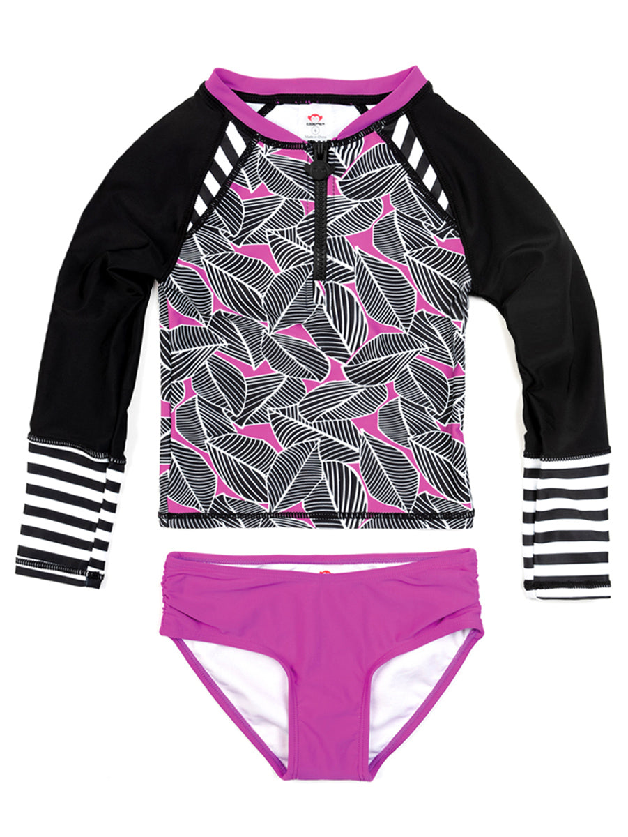 Girls Long Sleeve Rash Guard and Swim Pants Set – Chasing Fireflies